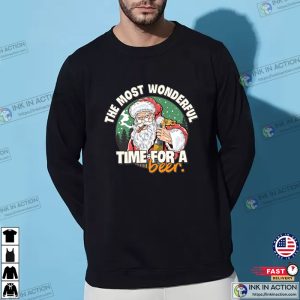 It’s The Most Wonderful Time For A Beer Shirt, Christmas Beer Lover Gift, Funny Christmas T-shirts