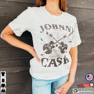 Johnny Cash American Rebel Tee Country Music Tee Vintage Retro Band Graphic Tee 2