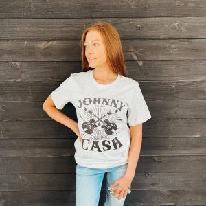 Johnny Cash American Rebel Tee Country Music Tee Vintage Retro Band Graphic Tee 3