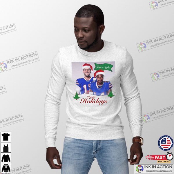 Josh Allen Stefon Diggs Holiday Christmas Buffalo Bills Mafia Shirt