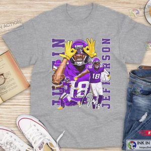 Justin Jefferson Shirt Minnesota Football shirt American Football Player 5