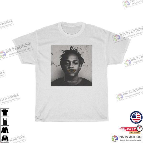 Kendrick Lamar Album Cover To Pimp a Butterfly Rapper Tee