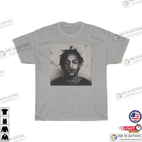 Kendrick Lamar Album Cover To Pimp a Butterfly Rapper Tee