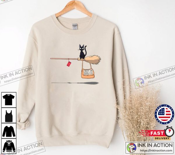 Kikis Delivery Service Black Cat Shirt, Studio Ghibli Shirt, Totoro Shirt