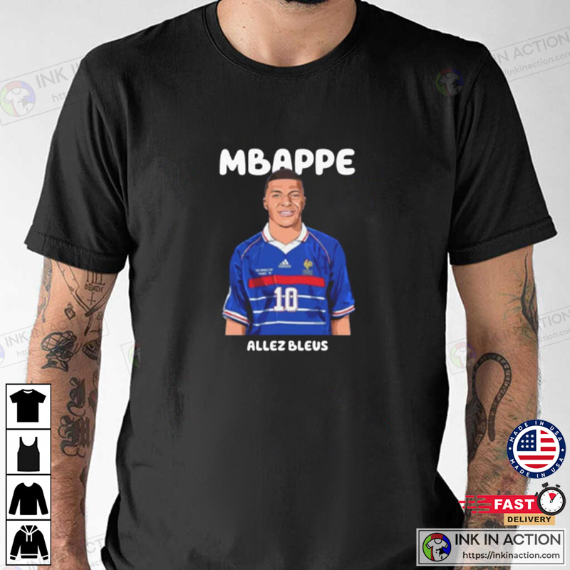 Kylian Mbappe France World Cup Qatar World Cup 2022 Shirt - Ink In Action