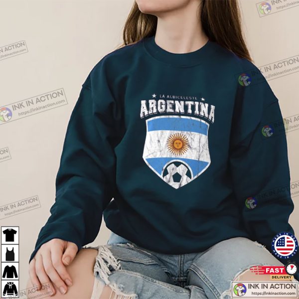 La Albiceleste Argentina Football National Flag FIFA World Cup 2022 T-Shirt