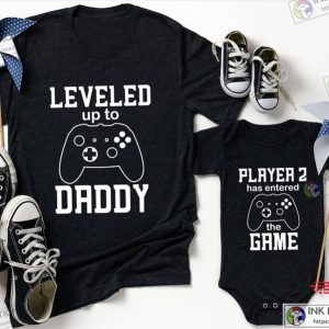 Leveled Up to Daddy Matching Dad Shirt