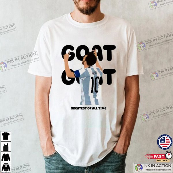 Lionel Messi Argentina Goat Qatar 2022 World Cup T-Shirt