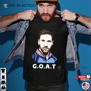 Lionel Messi G.O.A.T Argentina World Cup 2022 Tribute T Shirt 2