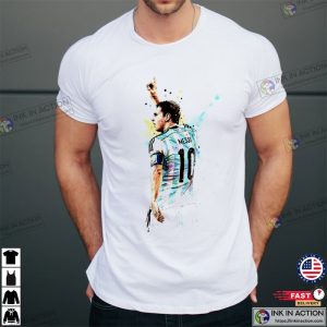 Lionel Messi Graphic T Shirt M10 GOAT Argentina Jersey Shirt 2