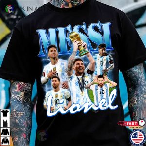 Lionel Messi Vintage Bootleg Champion World Cup Champion 2022 Shirt