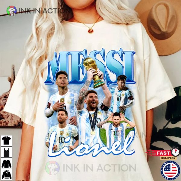 Lionel Messi Vintage Bootleg Champion World Cup Champion 2022 Shirt