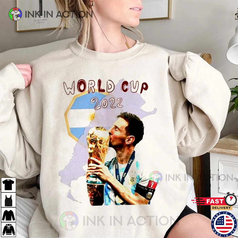 Lionel Messi Wins FIFA World Cup 2022 Champion Lionel Messi Argentina Messi  World Cup 2022 Champions Shirt - Ink In Action