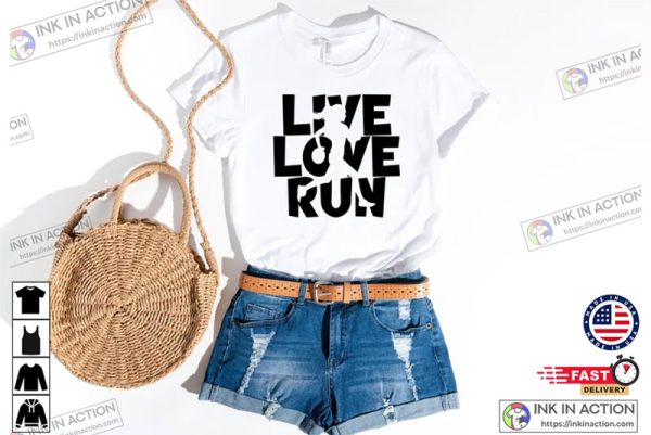 Live Love Run Shirt, Run More Worry Less, Running Outdoor T-shirt, Run Shirt, Cross Country, Marathoner Tee