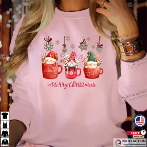 MERRY CHRISTMAS Gnomes Coffee Ho Ho Ho Sweatshirts Funny Xmas Gift for Men Women Family Holiday 1