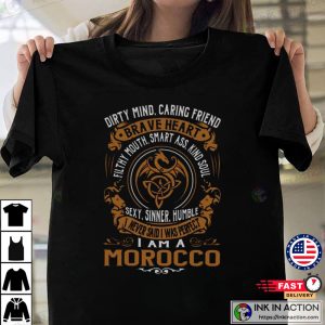 I Am A Morocco Brave Heart Football Fan T-Shirt