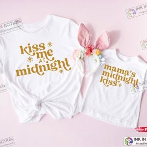 Mamas Midnight Kiss Shirt Kiss Me At Midnight Shirt Mom Daughter Matching Shirt 2