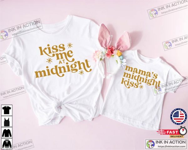 Mama’s Midnight Kiss Kiss Me At Midnight Mom Daughter Matching Shirt