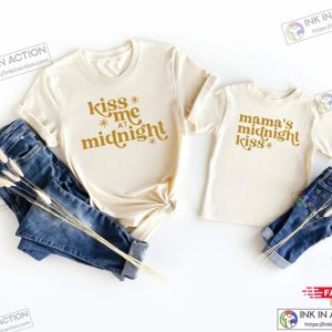 Mamas Midnight Kiss Shirt Kiss Me At Midnight Shirt Mom Daughter Matching Shirt 3