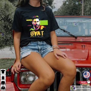 Lionel Messi, The Goat, Miami Welcome Tee In Grand Theft Auto Vice City  Style