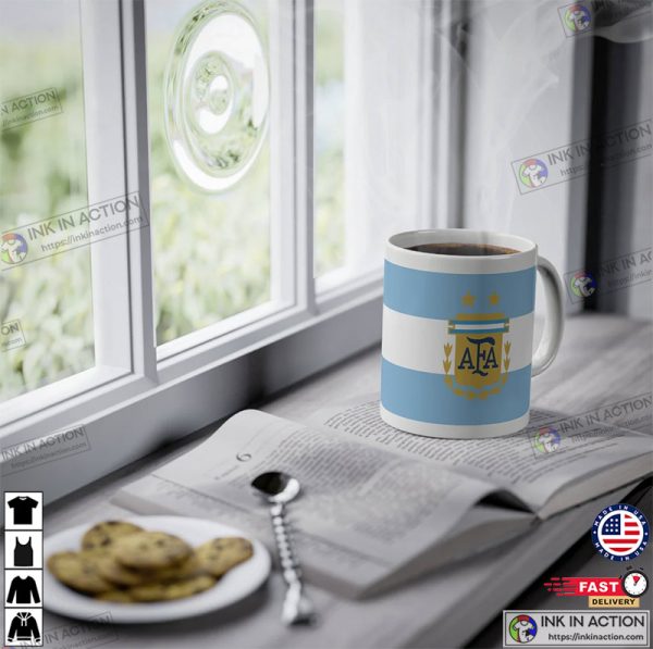 Messi Argentina Mug, Argentina GOAT Ceramic Coffee Mug, Messi Argentina World Cup Mug