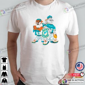 Miami Dolphins T Shirt NFL Football Team Funny White Vintage Style 2