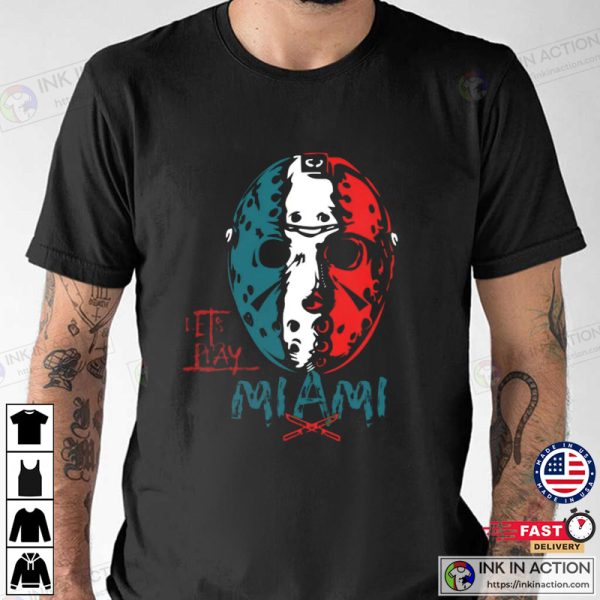 Miami Dolphins Football Halloween Mask T-shirt