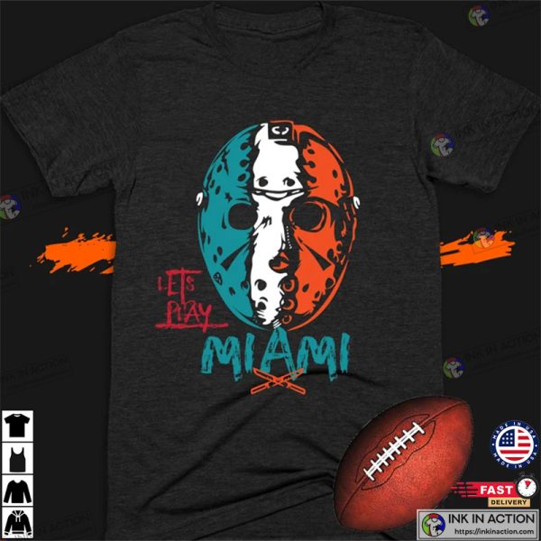 Miami Dolphins Football Halloween Mask T-shirt