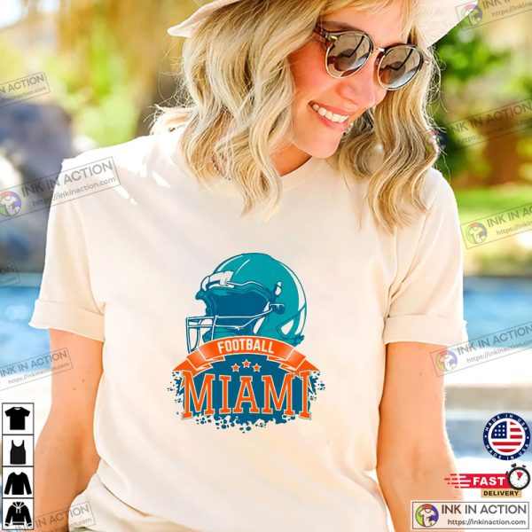 Miami Dolphins Football Helmet Miami Florida Football Shirt