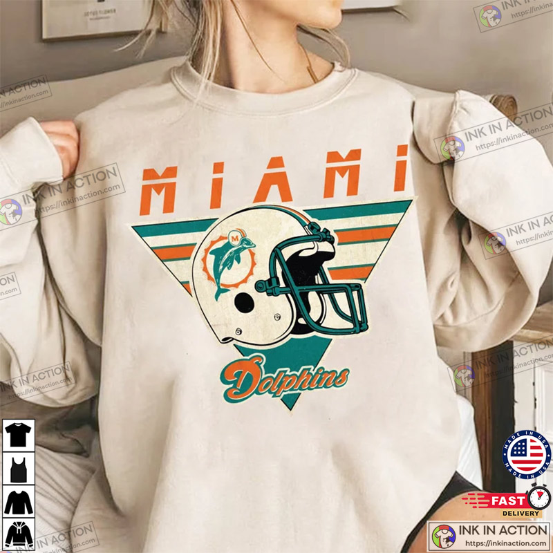 Miami Dolphins Football Helmet Vintage Shirt - Print your thoughts. Tell  your stories.