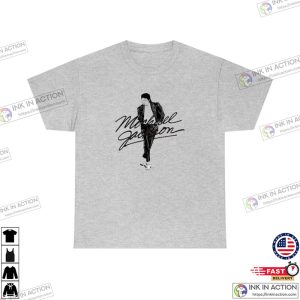 Michael Jackson Vintage King Of Pop Michael Jackson Signature T-Shirt - Ink  In Action