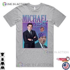 Michael Scott Homage T-shirt, Top US Office TV Show Retro 90s Vintage Shirt