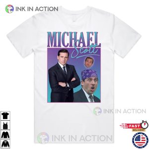Michael Scott Homage T shirt Tee Top US Office TV Show Retro 90s Vintage Funny 3