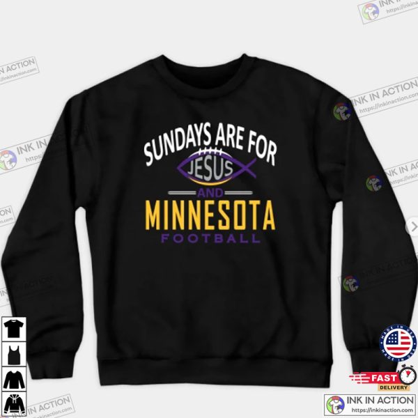 Minnesota Football Jesus On Sunday Crewneck Sweatshirt