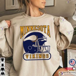 Minnesota Vikings Football Sweatshirt Vintage 80s Style 2
