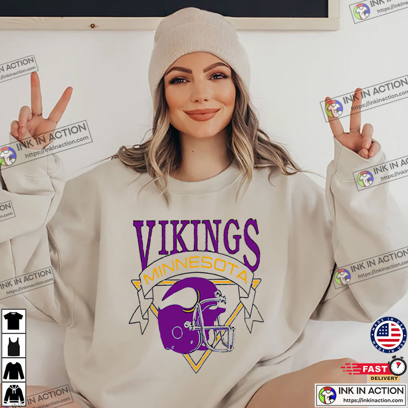 Vintage Minnesota Crewneck Viking Sweatshirt Fan Gift Christmas