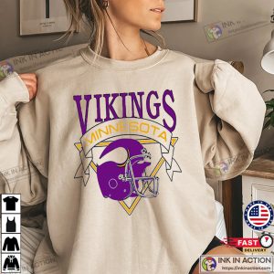 Minnesota Vikings Sweatshirt – Football Crewneck Vintage Sweater 2