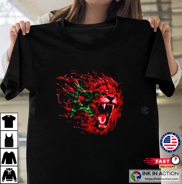 Morocco Flag Moroccan Soccer Fan T-Shirt