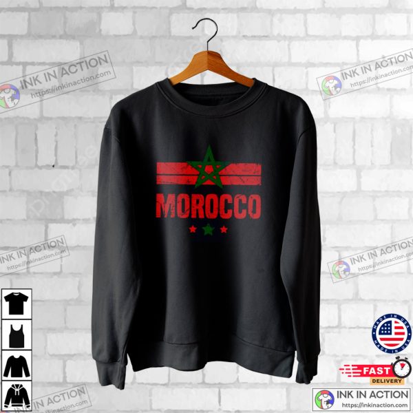 Morocco Flag World Cup Graphic Tee