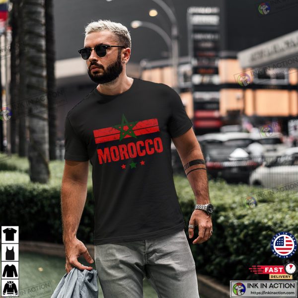 Morocco Flag World Cup Graphic Tee