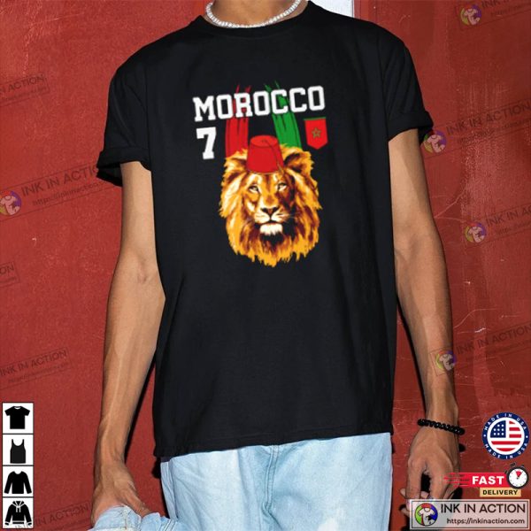 Morocco Lion With Moroccan Pattern 2022 Sport T-Shirt