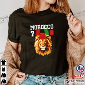 Morocco Lion With Moroccan Pattern 2022 Sport T-Shirt