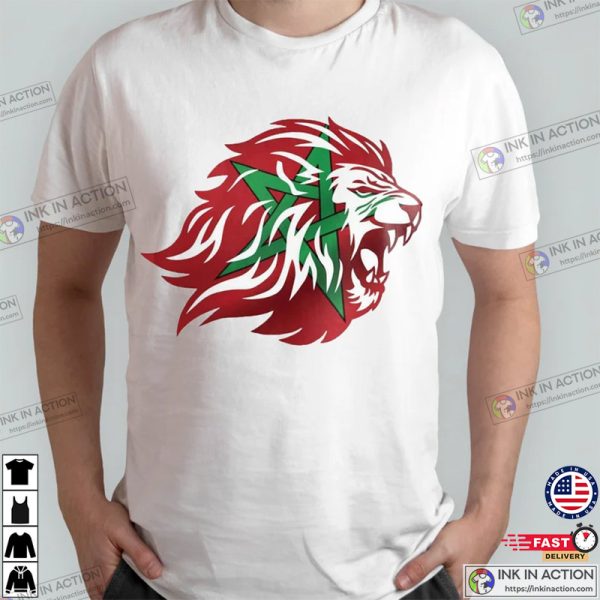Morocco The Atlas Lions National Football Team Logo Shirt