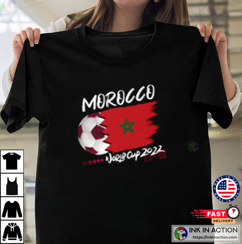 Morocco Football Goal World Cup 2022 T-Shirt - Ink In Action