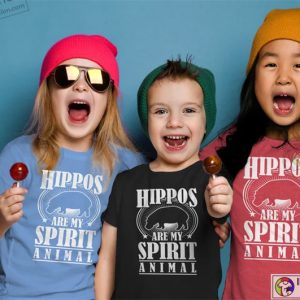 My Spirit Animal Hippo Lovers Kids Tee Hippo Art Hoodie 2