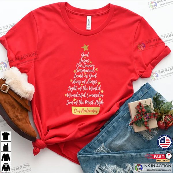 Names Of Jesus Christmas Tree Shirt