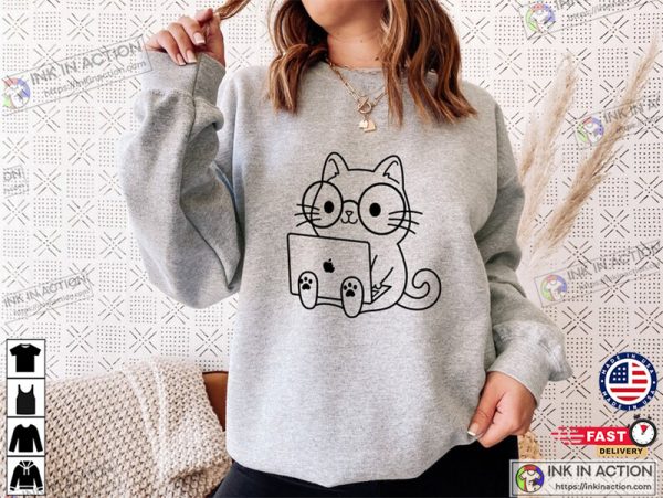 Nerd Cat Funny Cat, Cat Lover Nerd Student Shirt