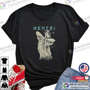 Nerd Gift for Men Manga Anime TShirt Black Hentai Tee Shirt Geek Clothing 3