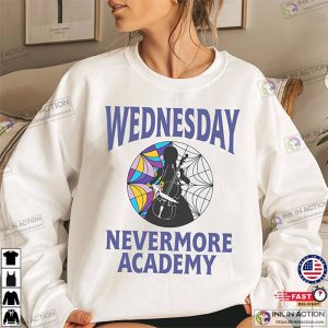 Nevermore Academy New 2022 TV Series Shirt Jenna Ortega Wednesday The Best Day Of Week Shirt 3