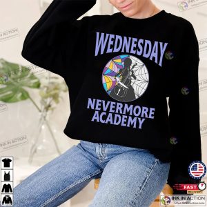 Nevermore Academy New 2022 TV Series Shirt Jenna Ortega Wednesday The Best Day Of Week Shirt 4